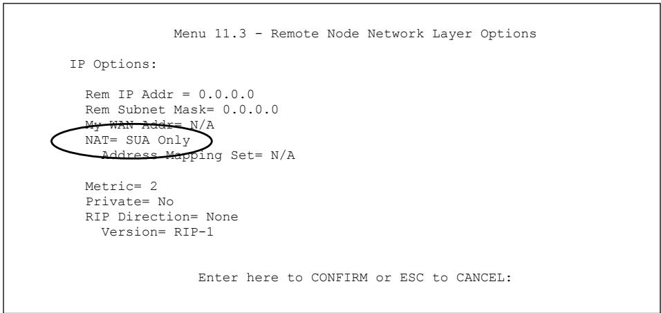 ZYXEL PRESTIGE 202H - Applying NAT - 2