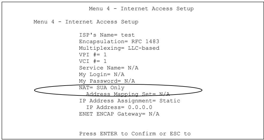 ZYXEL PRESTIGE 202H - Example 1: Internet Access Only - 2