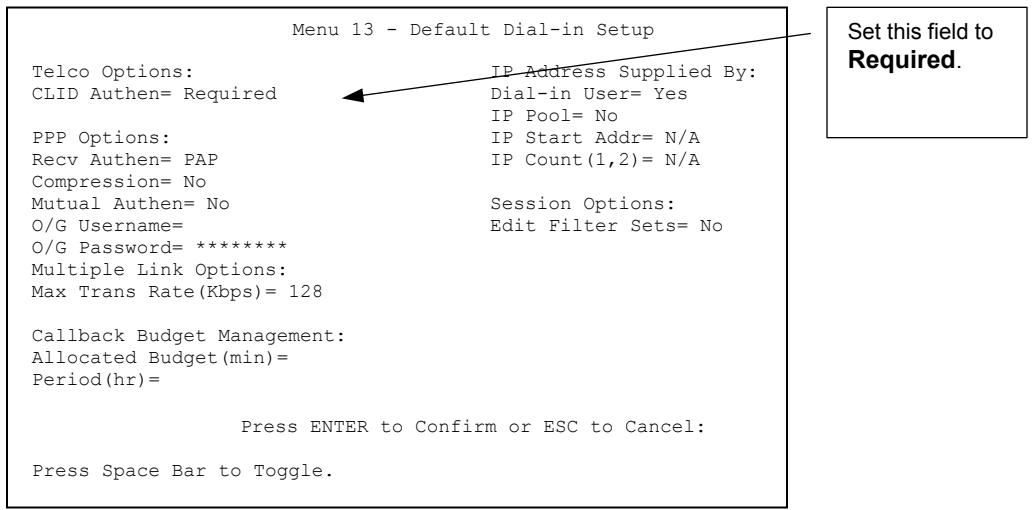 ZYXEL PRESTIGE 202H - Menu 13 - 1