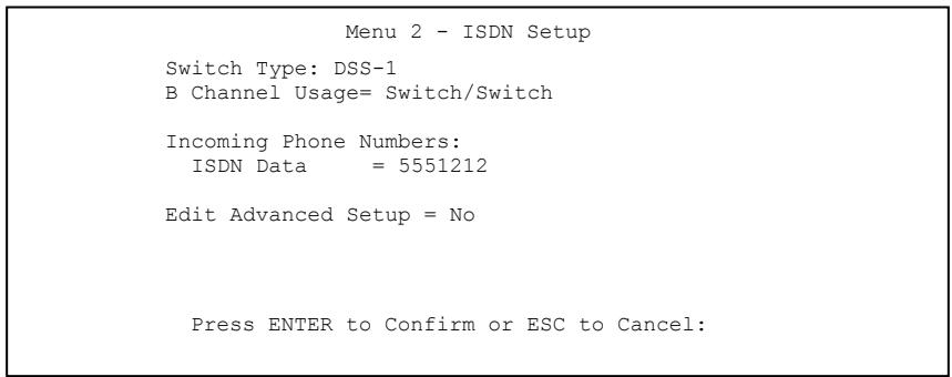ZYXEL PRESTIGE 202H - IDSN Setup - 1