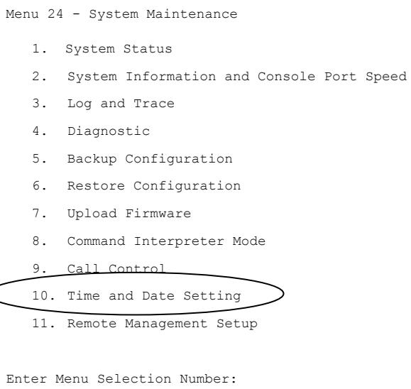 ZYXEL PRESTIGE 202H - Time and Date - 1
