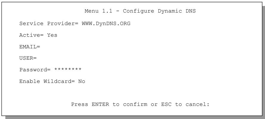 ZYXEL PRESTIGE 202H - Configuring Dynamic DNS - 1