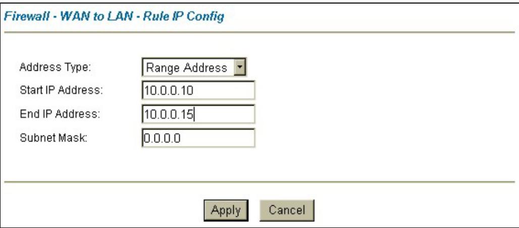 ZYXEL PRESTIGE 202H - Example Firewall Rule - 1