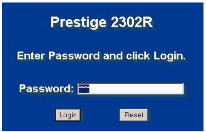 ZYXEL PRESTIGE 2302RL - Accessing the Prestige Web Configurator - 2