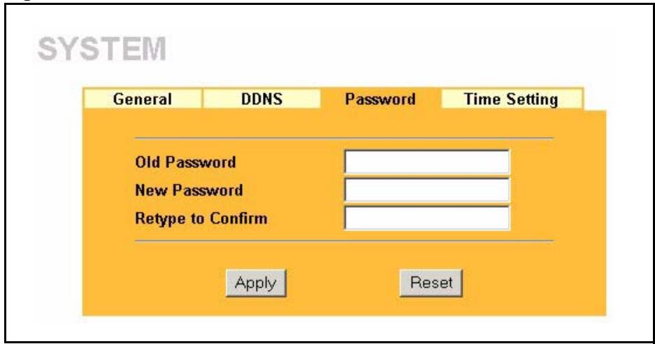 ZYXEL PRESTIGE 2302RL - Configuring Password - 1