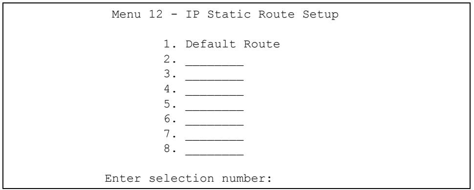 ZYXEL PRESTIGE 2302RL - IP Static Route Setup - 1