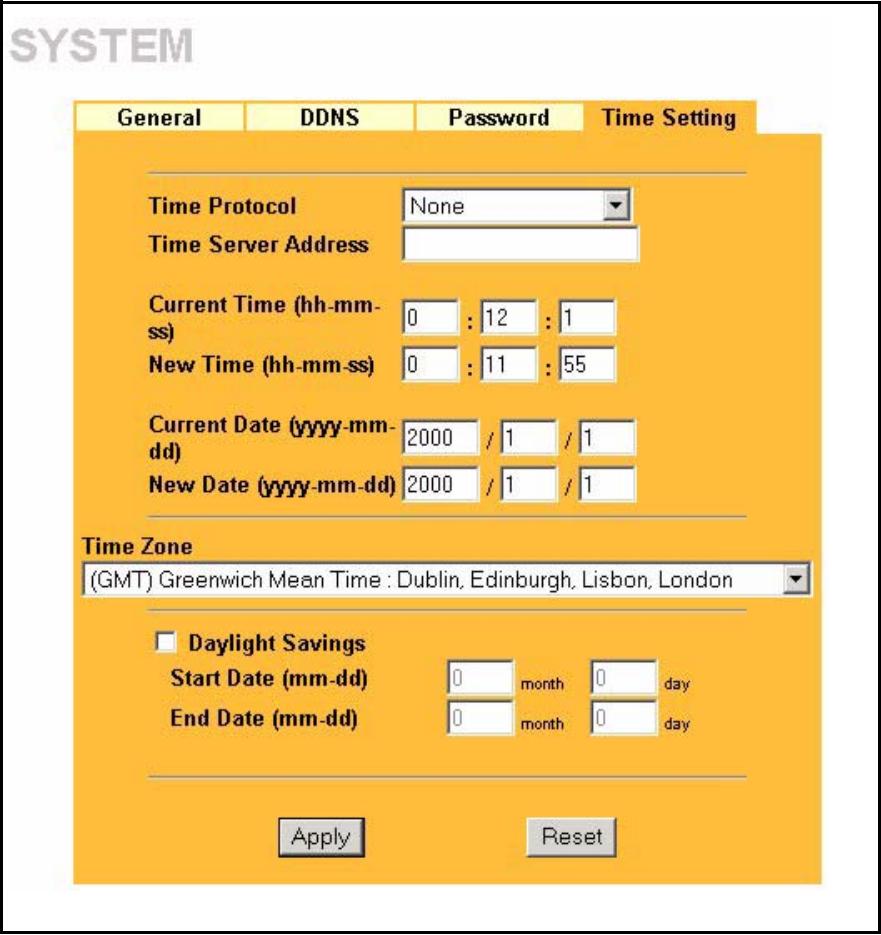 ZYXEL PRESTIGE 2302RL - Configuring Time Setting - 1