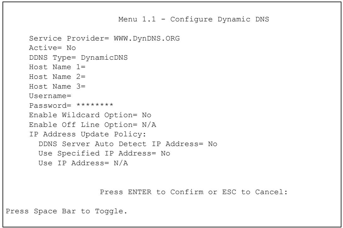 ZYXEL PRESTIGE 2302RL - Procedure to Configure Dynamic DNS - 1