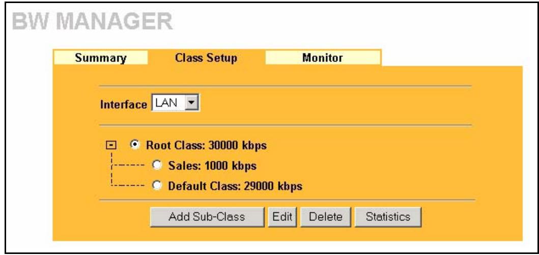 ZYXEL PRESTIGE 2302RL - Configuring Class Setup - 1