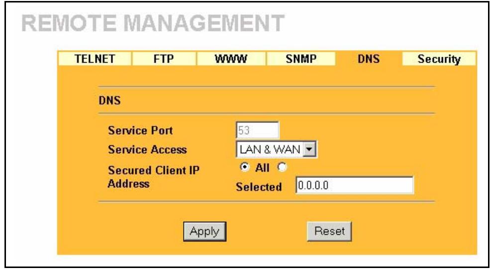 ZYXEL PRESTIGE 2302RL - Configuring DNS - 1