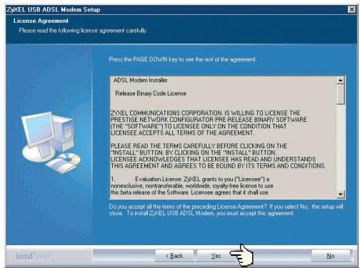ZYXEL PRESTIGE 623 - Installation du logiciel/pilote USB sous Windows 98SE/ME - 3
