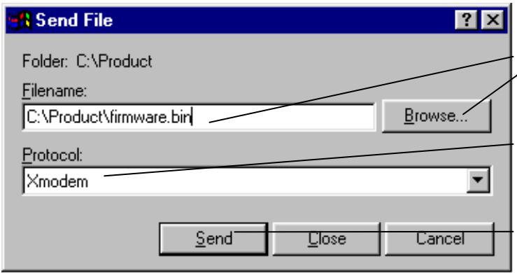 ZYXEL PRESTIGE 650H - Example Xmodem Firmware Upload Using HyperTerminal - 1