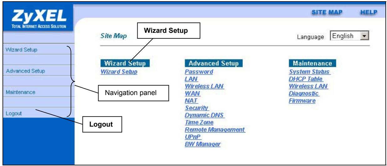 ZYXEL PRESTIGE 650H - Navigating the Prestige Web Configurator - 1