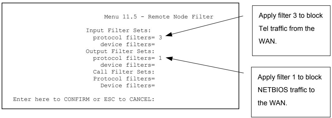 ZYXEL PRESTIGE 650H - Remote Node Filters - 1