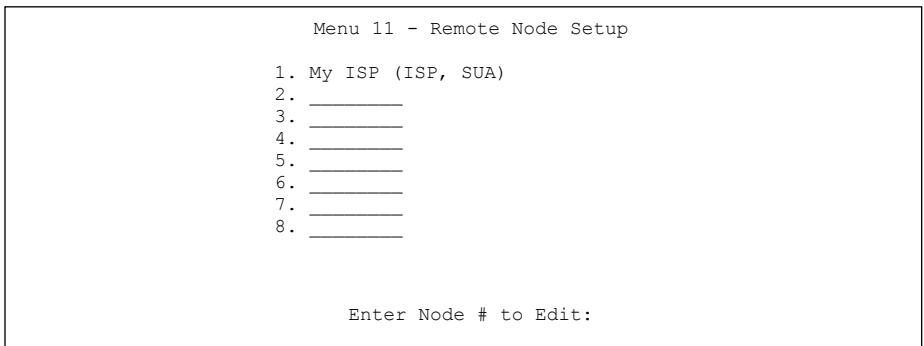 ZYXEL PRESTIGE 652HI - Remote Node Profile - 1