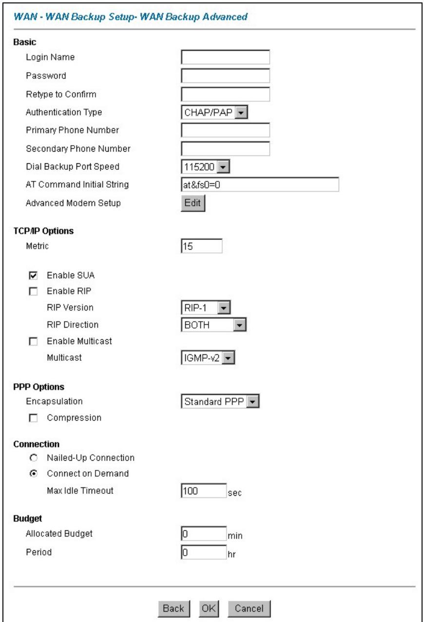 ZYXEL PRESTIGE 652HI - Configuring Advanced WAN Backup - 1