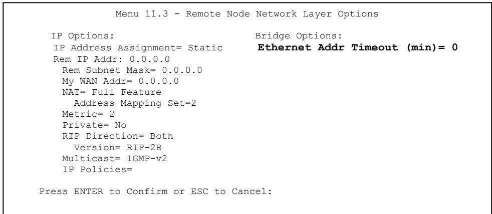 ZYXEL PRESTIGE 652HI - Remote Node Bridging Setup - 2