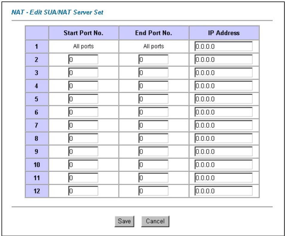 ZYXEL PRESTIGE 652HI - Configuring SUA Server - 1