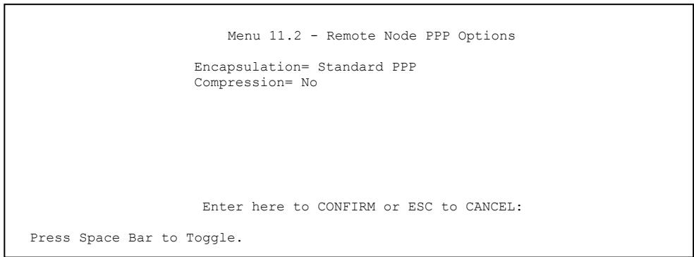 ZYXEL PRESTIGE 652HI - Editing PPP Options - 1