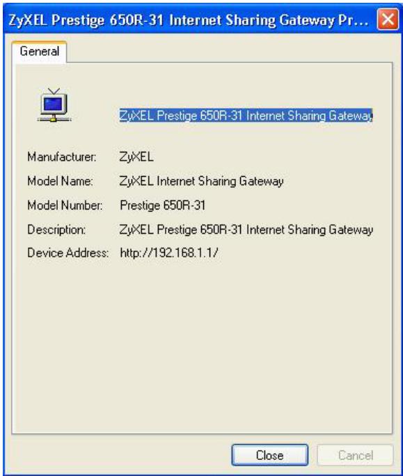 ZYXEL PRESTIGE 652HI - Web Configurator Easy Access - 3