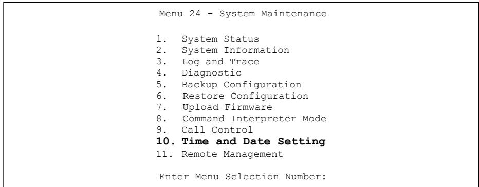 ZYXEL PRESTIGE 652HI - Time and Date Setting - 1