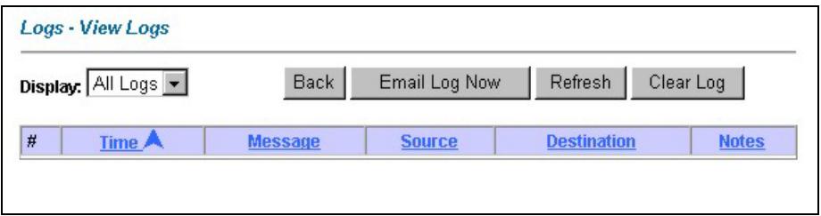ZYXEL PRESTIGE 652HI - Displaying the Logs - 1