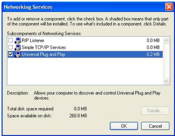 ZYXEL PRESTIGE 652HI - Installing UPnP in Windows XP - 3