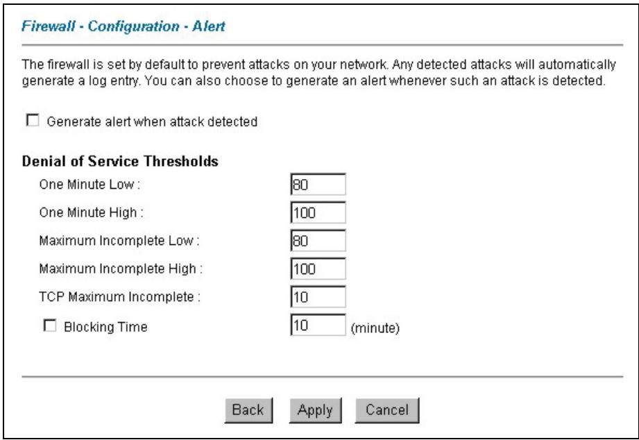 ZYXEL PRESTIGE 652HI - TCP Maximum Incomplete and Blocking Time - 1