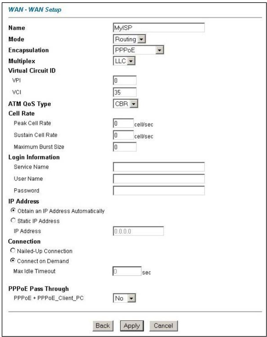 ZYXEL PRESTIGE 652HI - Configuring WAN Setup - 1