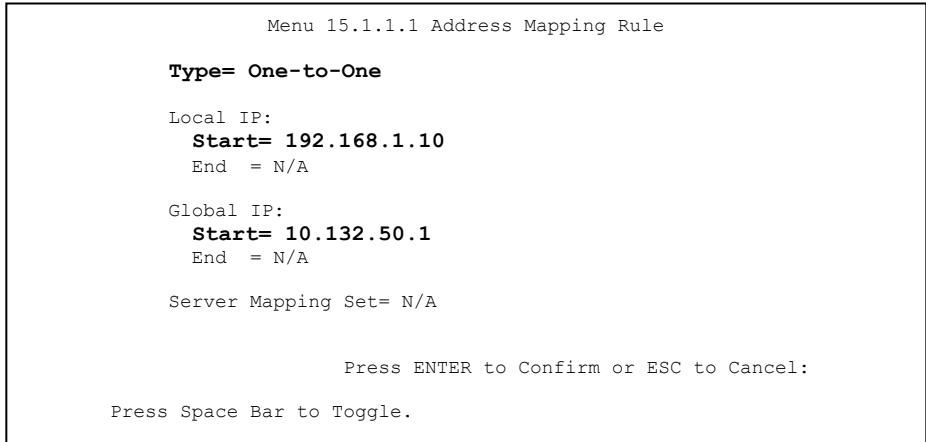 ZYXEL PRESTIGE 652HI - Example 3: Multiple Public IP Addresses With Inside Servers - 3