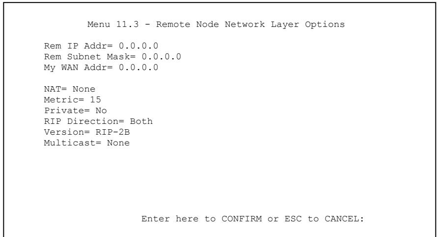 ZYXEL PRESTIGE 652HI - Editing TCP/IP Options - 1
