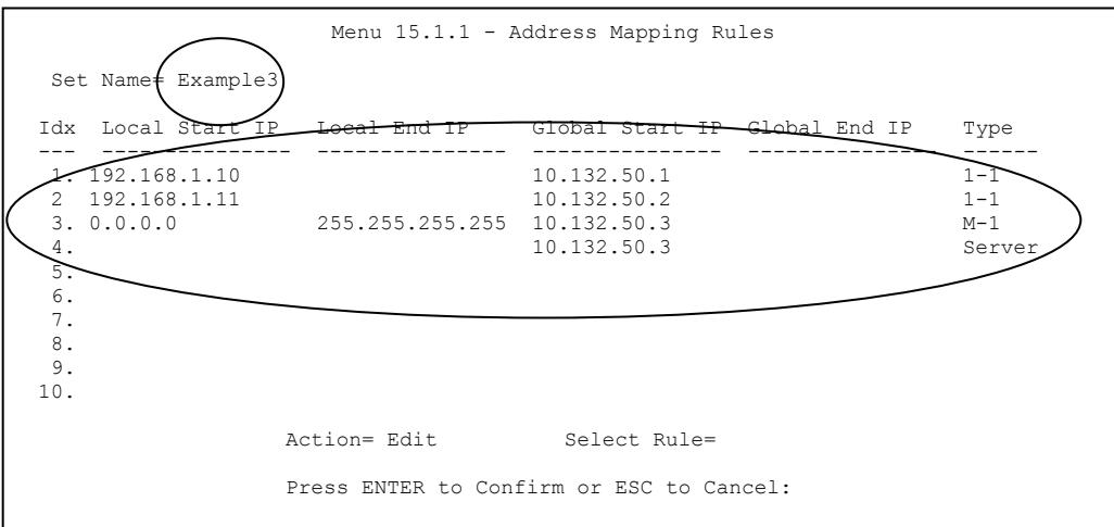 ZYXEL PRESTIGE 652HI - Example 3: Multiple Public IP Addresses With Inside Servers - 4