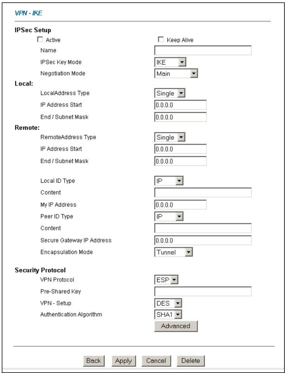 ZYXEL PRESTIGE 652HI - Editing VPN Policies - 1