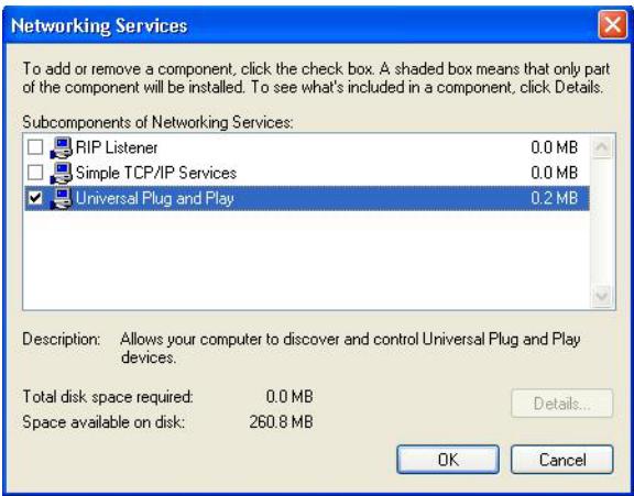 ZYXEL PRESTIGE 652HWI - Installing UPnP in Windows XP - 3
