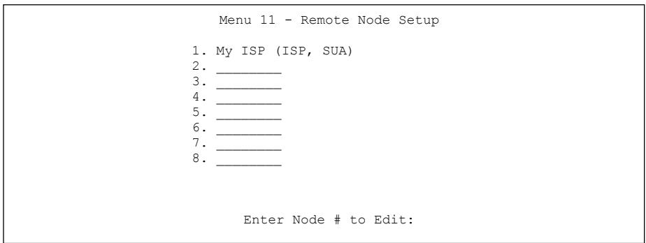 ZYXEL PRESTIGE 652HWI - Remote Node Profile - 1