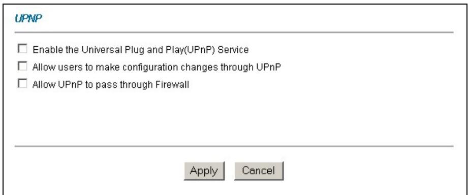 ZYXEL PRESTIGE 652HWI - Configuring UPnP - 1