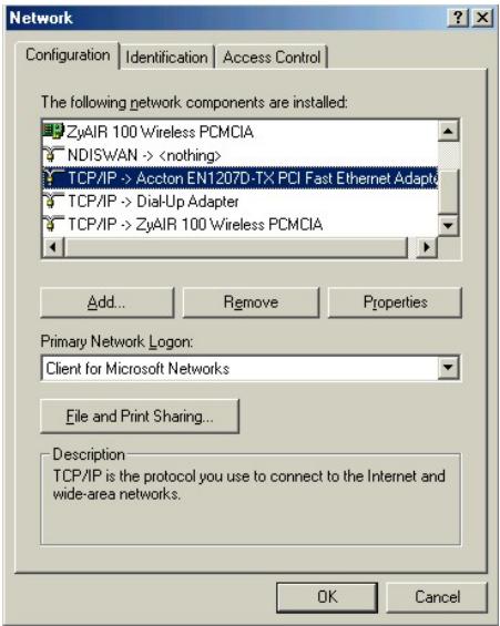 ZYXEL PRESTIGE 652HWI - Windows 95/98/Me - 1