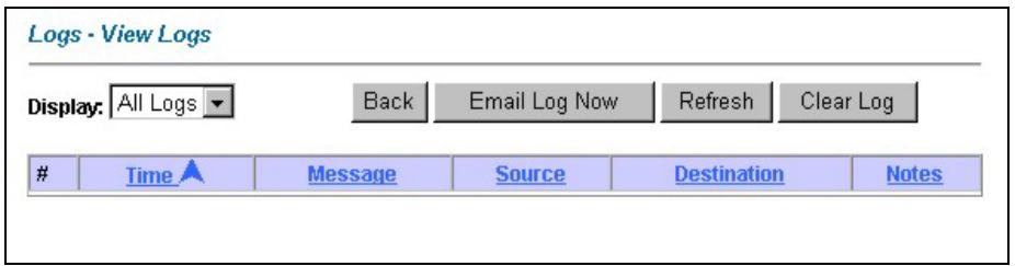 ZYXEL PRESTIGE 652HWI - Displaying the Logs - 1