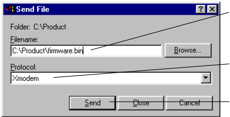 ZYXEL PRESTIGE 841C - Example Xmodem Firmware Upload Using HyperTerminal - 1