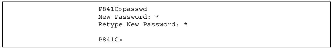 ZYXEL PRESTIGE 841C - Passwd Command - 1