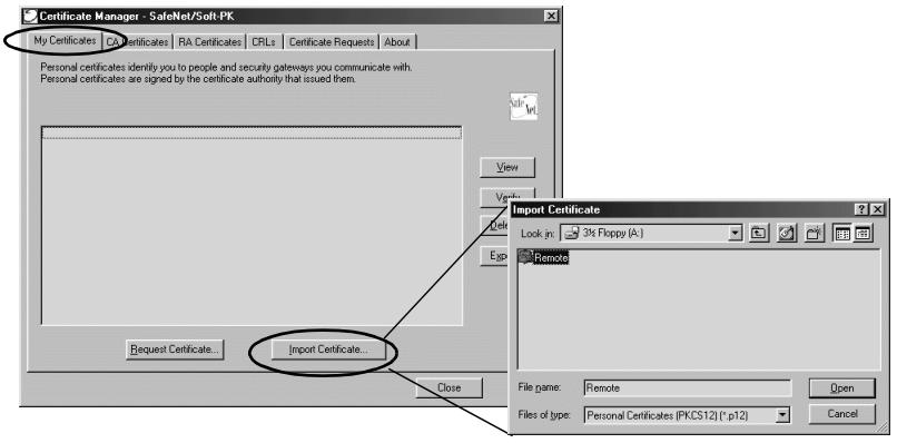 ZYXEL ZYWALL 100 - Importing certificate in Soft-PK - 4