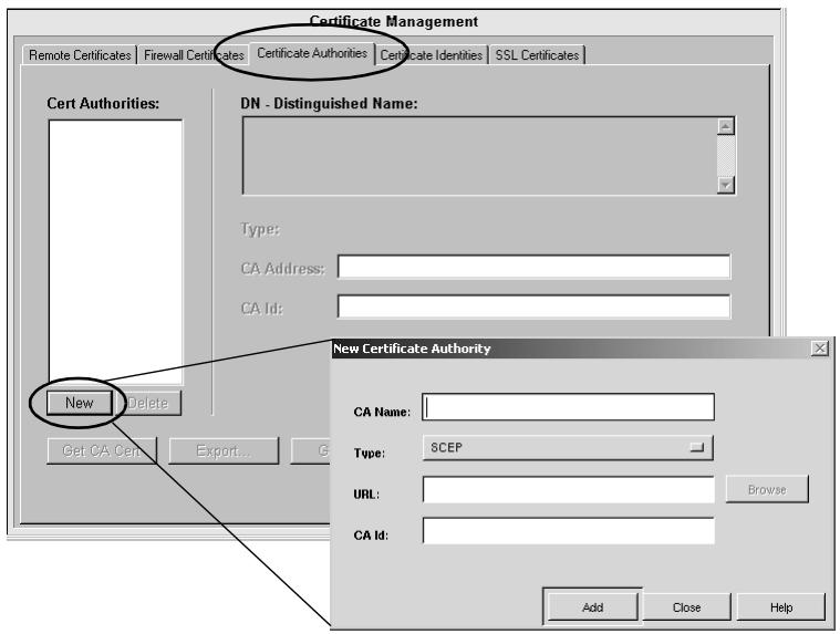 ZYXEL ZYWALL 100 - Defining a CA to use and obtaining the CA root cert - 1