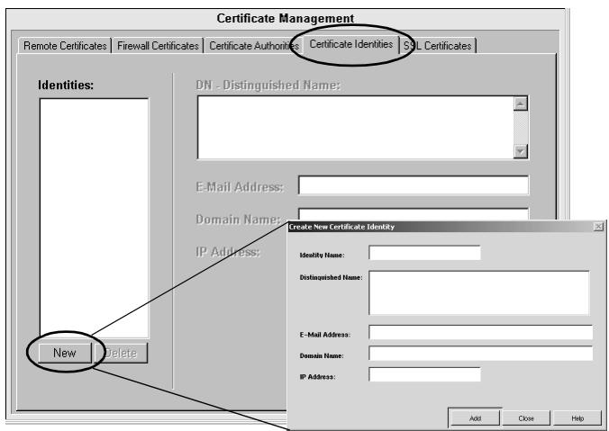 ZYXEL ZYWALL 100 - Defining remote client identities in Sidewinder - 1