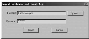 ZYXEL ZYWALL 100 - Importing certificate in Soft-PK - 5