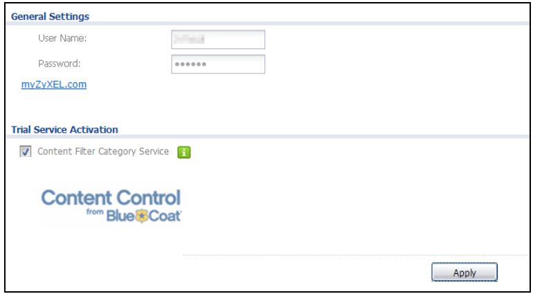 ZYXEL ZYWALL USG 20 - Device Registration - 2