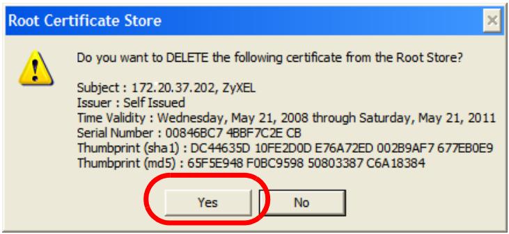 ZYXEL ZYWALL USG 20 - Removing a Certificate in Internet Explorer - 5