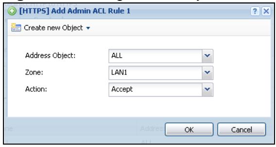 ZYXEL ZYWALL USG 20 - Allow HTTPS Administrator Access Only From the LAN - 2