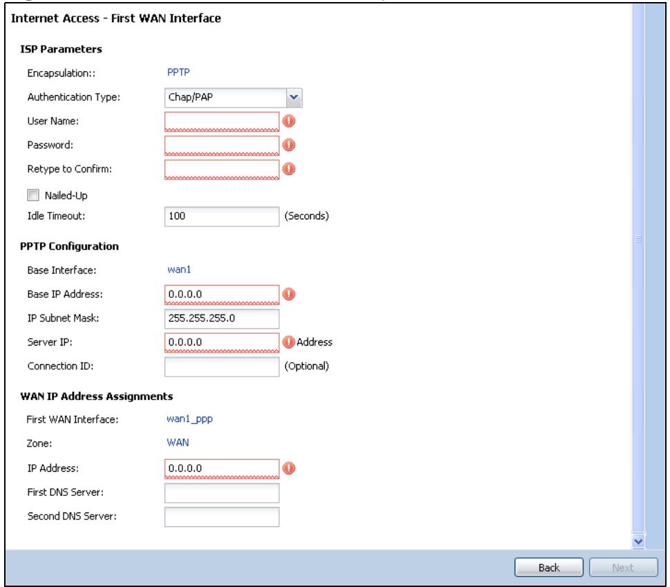 ZYXEL ZYWALL USG 20 - Internet Access: PPTP - 1