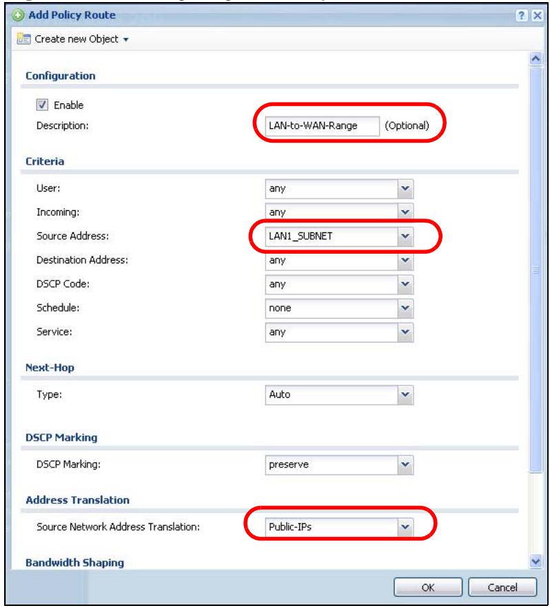 ZYXEL ZYWALL USG 20 - Configure the Policy Route - 1