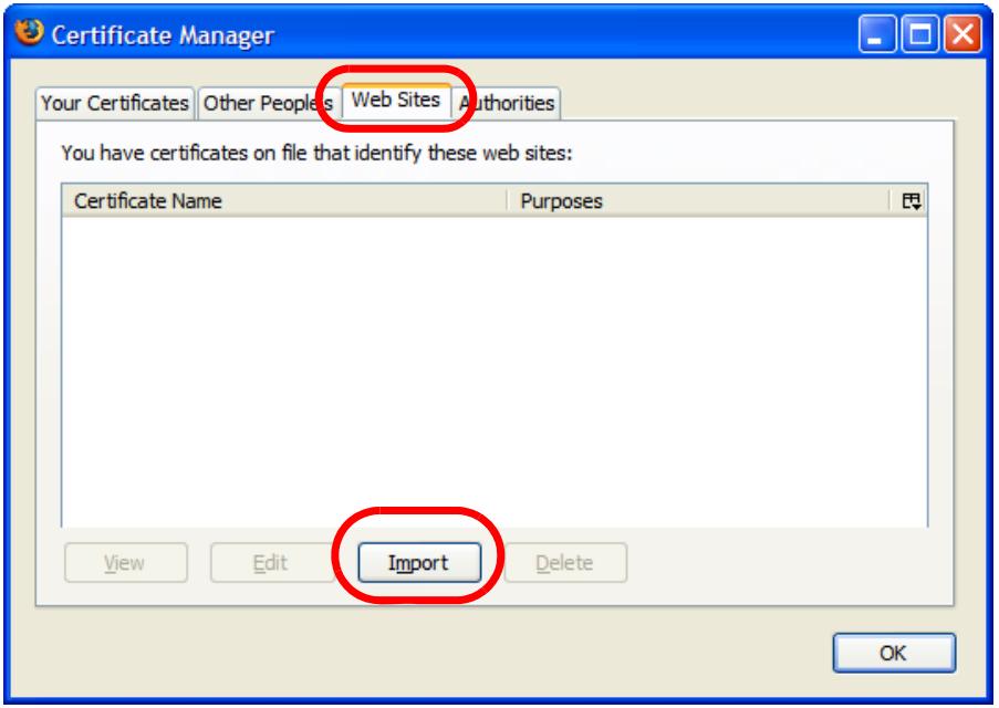 ZYXEL ZYWALL USG 20 - In the Options dialog box, click Advanced > Encryption > View Certificates. - 2